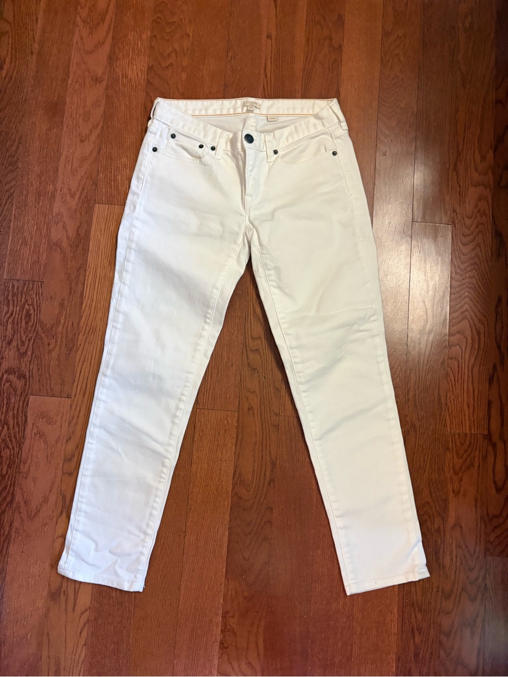 J. Crew Women's Straight Leg White Jeans. Size 27